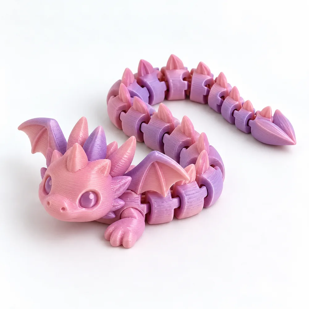 Pastelldraken, en ledad drake i skimrande rosa och lila